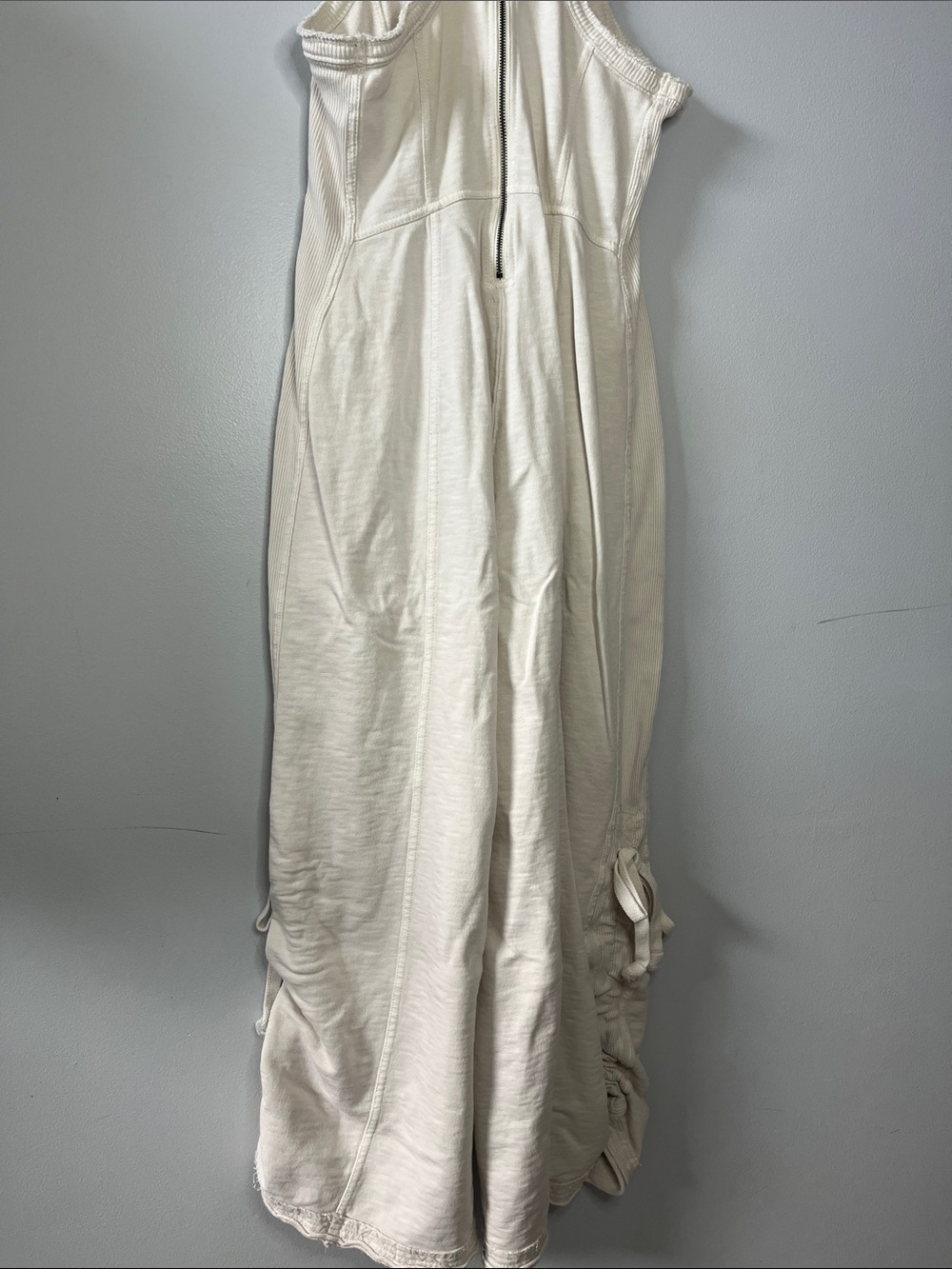 Anthropologie Daily Practice wide-leg jumpsuit white sleeveless drawstring - Picture 9 of 12